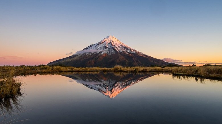 Image,Of,Kilimanjaro,Mountain,Shadow,In,Water,,nature,Landscape